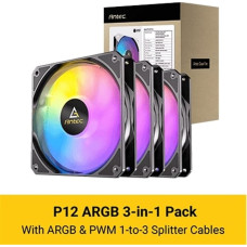 Antec Wentylator Antec P12 120mm PWM ARGB Black (3szt)