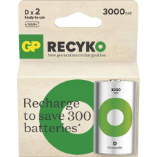 GP Akumulatorki, D (HR20), 1.2V, 3000 mAh, GP, kartonik, 2-pack, ReCyko
