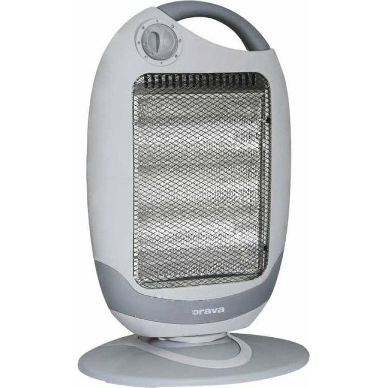 Orava HO-82 halogenový ohřívač, 1200 W, 3 úrovně, oscilace, 18 m2, rukojeť pro přenos, šedá