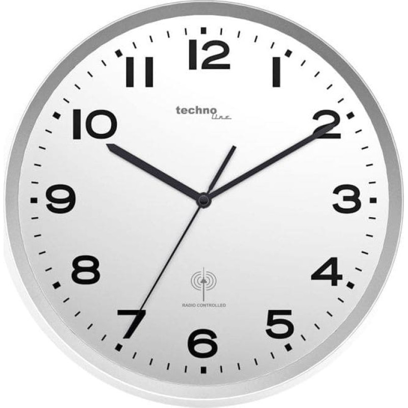 Technoline Zegar ścienny TECHNOLINE WT8500 radiowy srebrny 30 cm