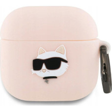 Karl Lagerfeld KLA4RUNCHP AirPods 4       cover różowy/pink Silicone Choupette Head 3D
