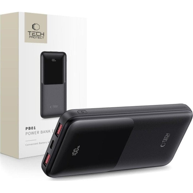Tech-Protect PB01 POWER BANK 10000MAH 22.5W BLACK