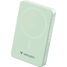 Verbatim , powerbank z �adowaniem bezprzewodowym, 5V, �adowanie telefonu, 32228, 10000mAh, Mocowanie magnetyczne, Zielony