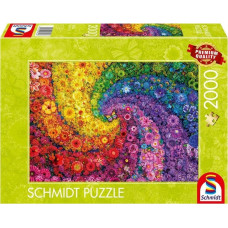 Schmidt Spiele Puzzle PQ 2000 Kolorowy wir kwiatów i motyli G3