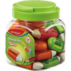 Keyroad Temperówka plastikowa z gumką Twist pojed. (24szt)