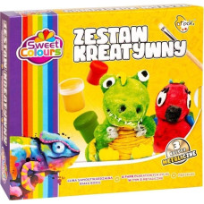 Akson Zestaw kreatywny 8 farb + pędzelek + glina