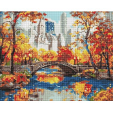 Ideyka Diamentowa mozaika - Złoty park 40x50cm