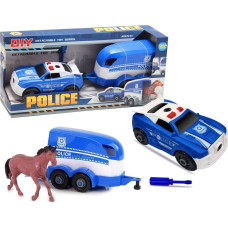 Trifox AUTO POLICJA Z PRZYCZEPĄ ROZKRĘCANE
