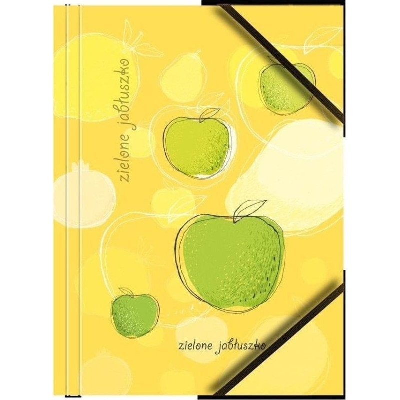 Tetis Teczka A4 kartonowa z gumką narożną jabłko (6szt)