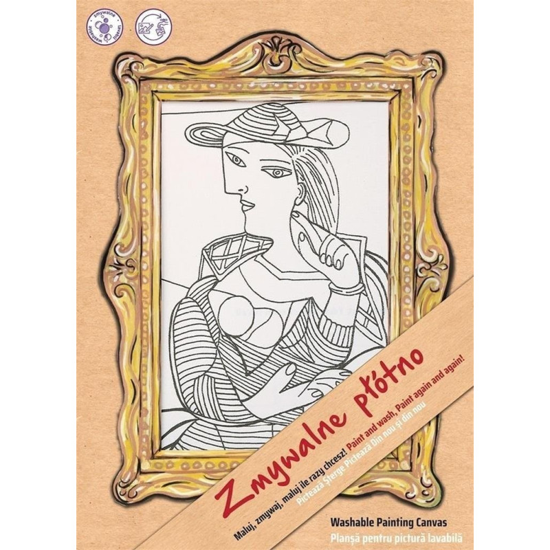 Strigo Płótno białe Kobieta w fotelu Funny Mat STRIGO