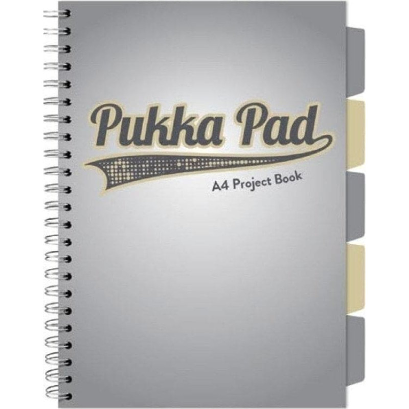 Pukka Pad Project Book Grey A4/100 kratka szary (3szt)