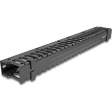Delock Panel do prowadzenia kabli 19 z 3 otworami 1U czarny