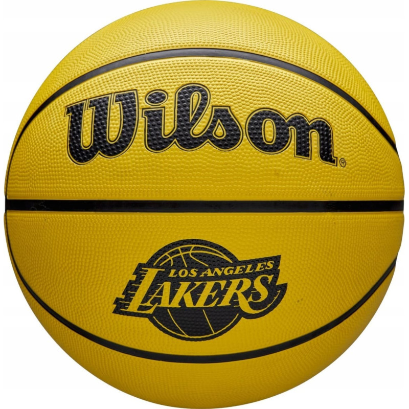Wilson NBA Team Tribute Solid Los Angeles Lakers Ball WZ4025414XB Żółte 5