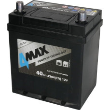 Michelin Akumulator 4MAX 12V 40Ah/330A (P+ biegun cienki (pojazdy japońskie) + biegun standardowy) 187x140x225 B01 - stopka o wysokości 10 5 mm (rozruchowy)