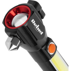 Rebel Latarka Taktyczna LED Mocna ZOOM USB 200m młotek nóż magnes Rebel