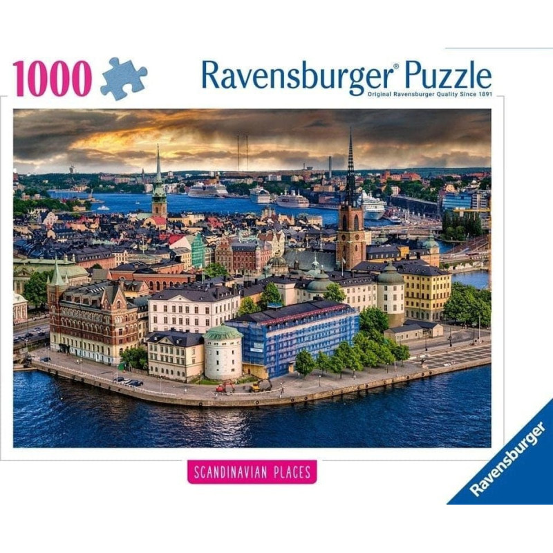 Ravensburger Puzzle Skandynawskie miasto widok 1000 elementów