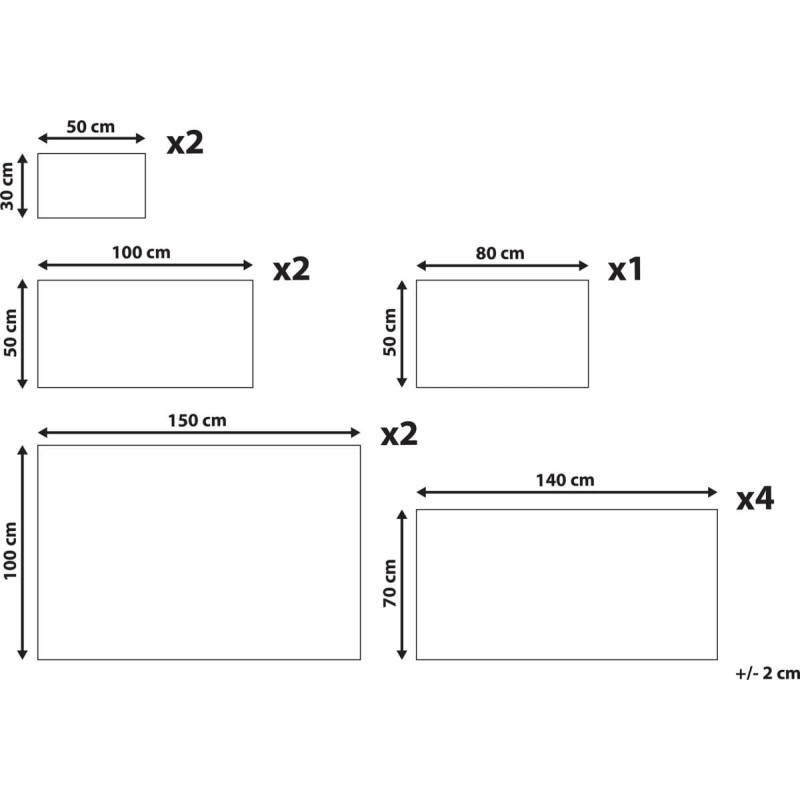 Beliani Komplet 11 ręczników bawełniany szary ATAI