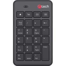 Gembird C-TECH Numerická kávesnice KBN-02WS, 23 kláves, Bezdrátová, Černá