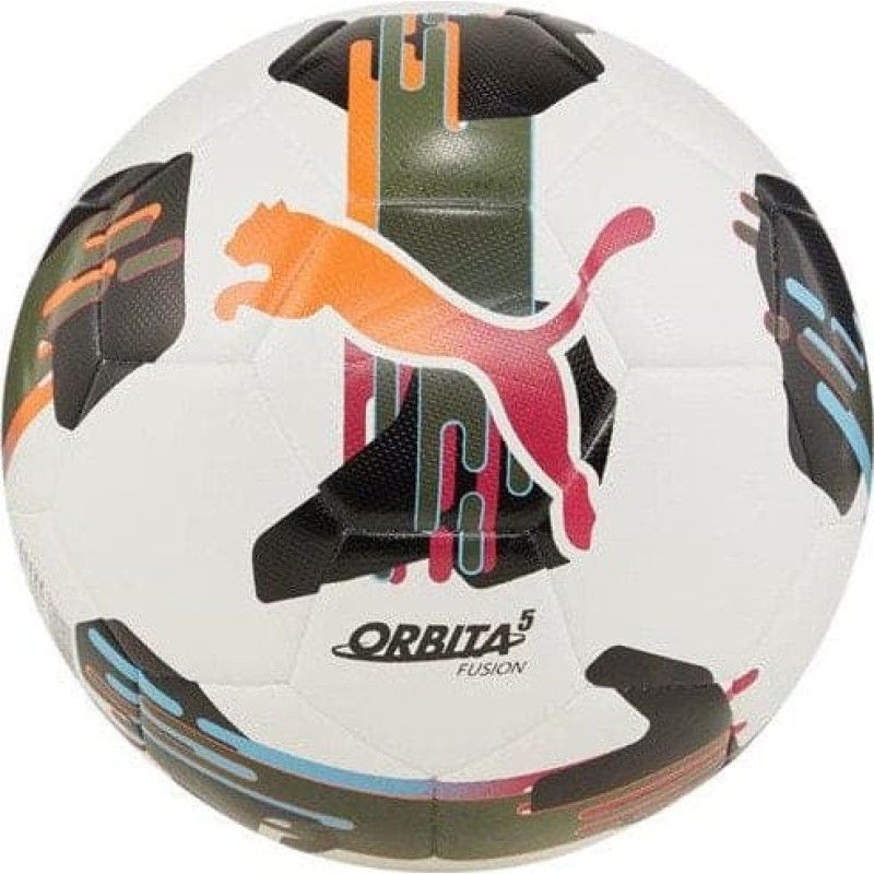 Puma Piłka nożna Puma Orbita 5 Fusion biało-pomarańczowo-czarna 84331 01 5
