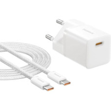 Baseus Ładowarka Baseus GaN5 mini 1C 25W+kabel USB-C biały