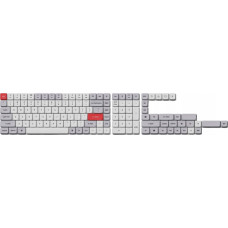 Keychron - Low Profile Dye-Sub PBT LSA Full Set Keycap Set - Keycapy do klawiatur niskoprofilowych Light Gray and White Full Set