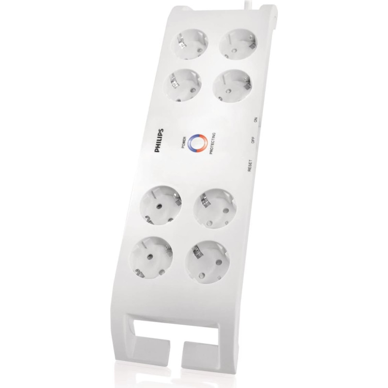 Philips Home Electronics Surge Protector SPN3080B/10, 900 J, 8 AC outlet(s), White, 2 m, 721.5 g, 160 mm