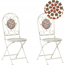 Beliani Zestaw 2 krzeseł ogrodowych SPELLO Metal Biały Lumarko!