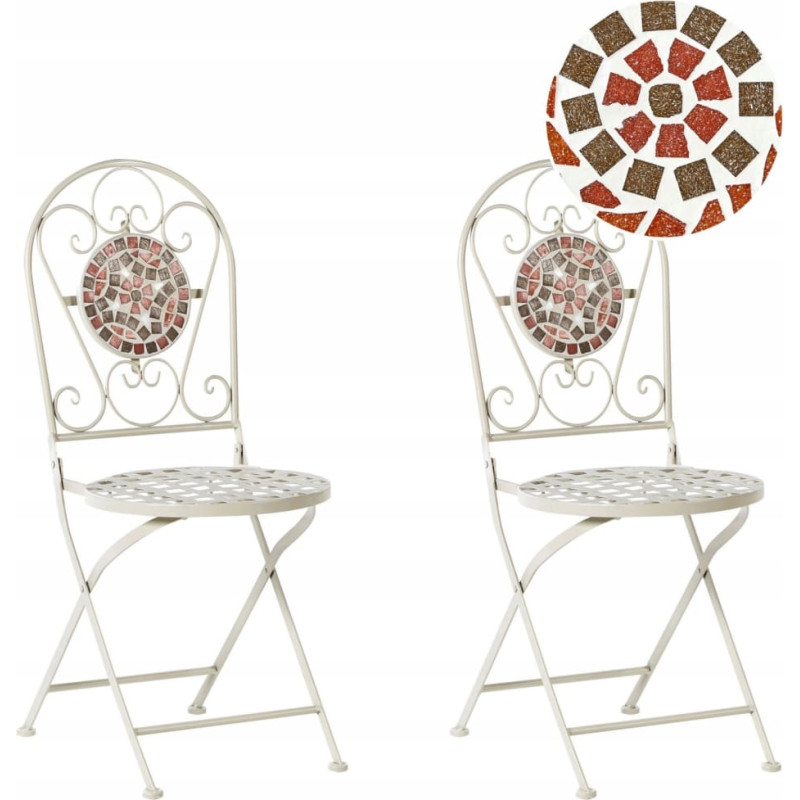 Beliani Zestaw 2 krzeseł ogrodowych SPELLO Metal Biały Lumarko!