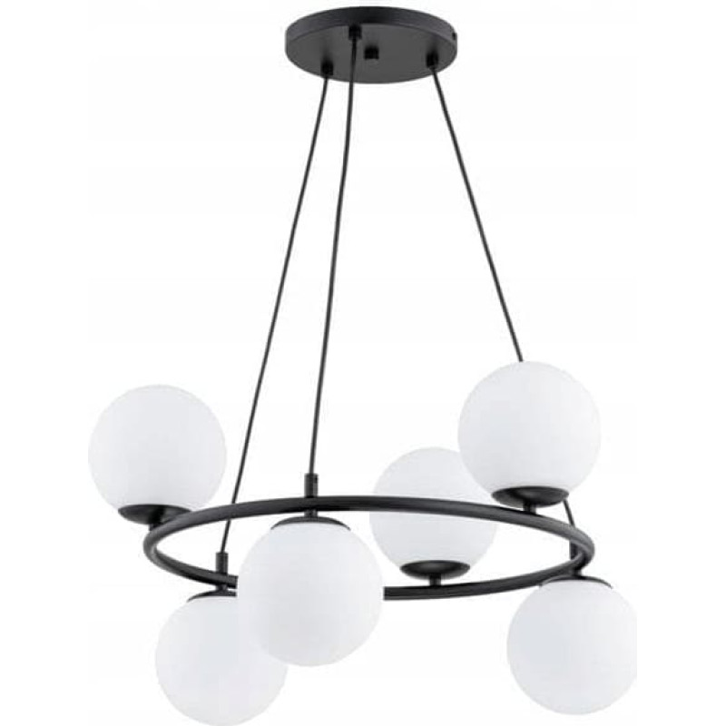 Alfac Alfa Ringo 63246 lampa wisząca zwis 6x10W E14 czarna/biała