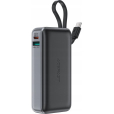 Acefast Powerbank Acefast M7-10000 PD30W z wbudowanym kablem - czarny