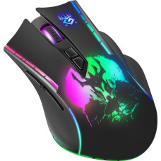 Defender Mysz bezprzewodowa Defender KRONOS GM-695 optyczna 1600dpi czarna RGB AKUMULATOR 6 przycisków Gaming