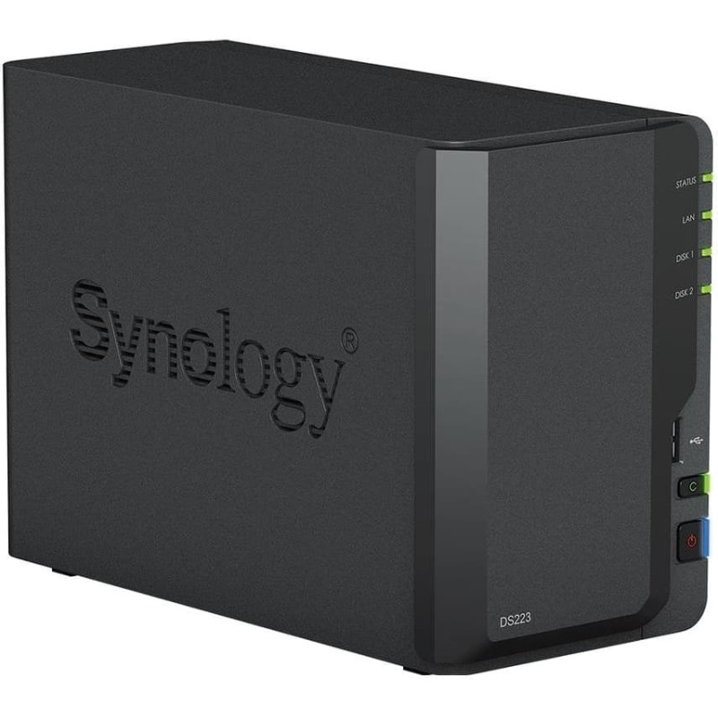 Synology DS223 /4T | 2-zatokowy serwer NAS w zestawie z dyskami o łącznej pojemności 4TB, Tower