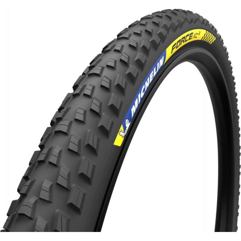 Microsoft Opona rowerowa zwijana MTB x-country MICHELIN 29X2.10 (rozmiar ETRTO 54-622) FORCE XC2 (TPI 2X150) PREMIUM RACING LINE tubeless ready Sidewall BLACK