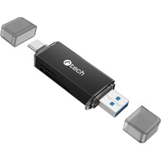 C-Tech čtečka karet UCR-02-AL, USB 3.0 TYPE A/ TYPE C, SD/micro SD