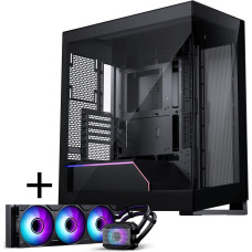 Phanteks NV-Serie NV5 MK2 ATX-Gehäuse, Tempered Glass, DRGB - Satin Black + Glacier One 360M25 Gen2 DRGB AiO Wasserkühlung - 360mm