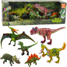 Leantoys Zestaw Figurek Dinozaury Ruchome Nogi Paszcze 6szt LEAN Toys