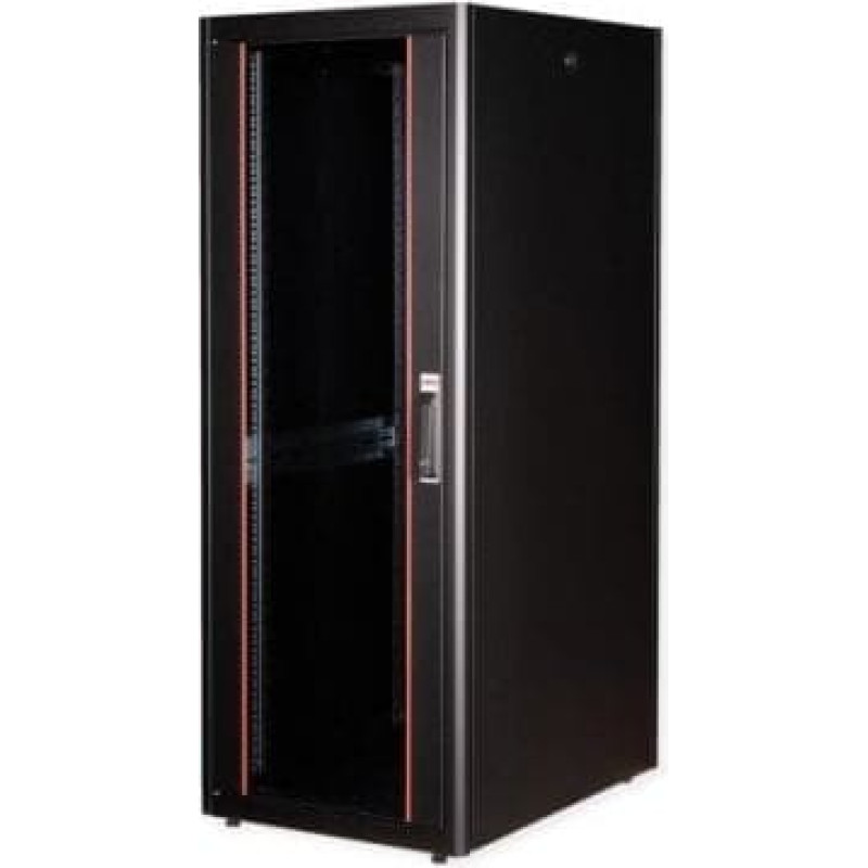 Roline 19-calowa szafa sieciowa Basic 32 U, 600x800 WxD, szklane drzwi, czarna