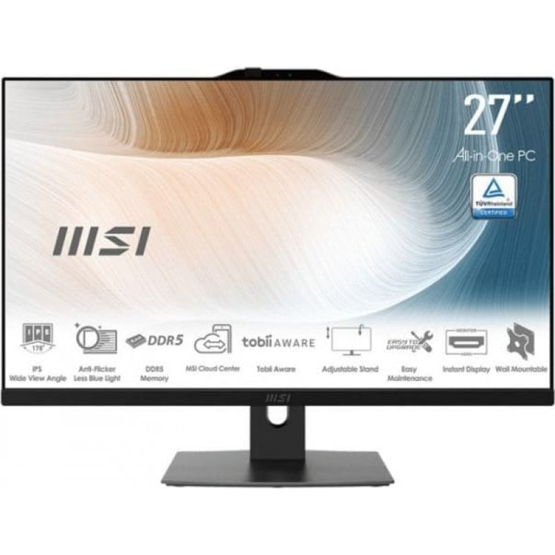 MSI Komputer All In One Modern AM272P 1M-848EU  WIN11P/Core i5/8GB/512SSD/UMA/27.0/Black
