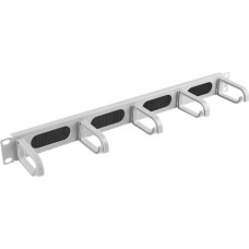 Lanberg Organizer kabli 19'' 1U Panel szczotkowany Typ B szary (AK-1203-S)