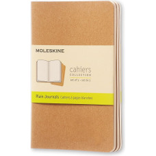 Moleskine Zestaw 3 zeszytów MOLESKINE Cahier Journals P (9x14cm), gładki, 64 strony, piaskowy