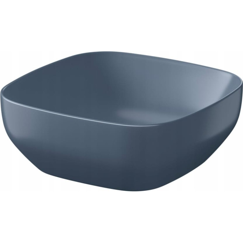 Cersanit UMYWALKA NABLATOWA LARGA KWADRATOWA (38X38) NIEBIESKI MAT BOX
