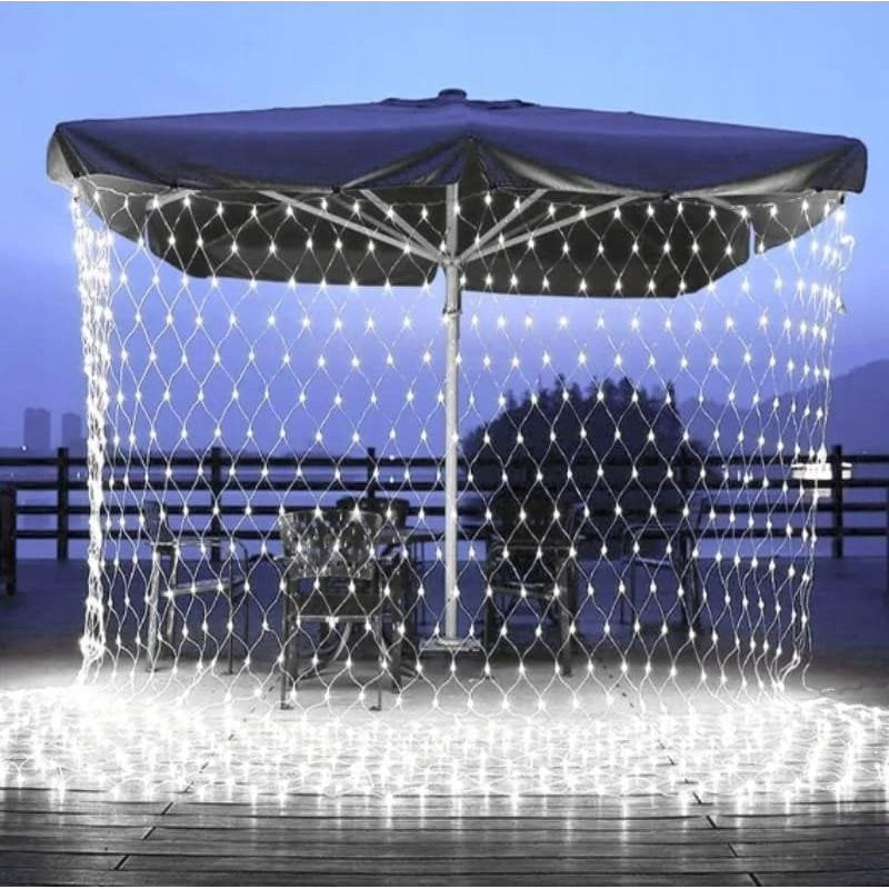 OEM Sieć / Kurtyna Ledowa (320 lampek LED) 3m x 3m, COLD WHITE / ZIMNY BIAŁY