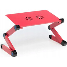 Mentor Podstawka pod laptop uniwerslna regulowana + chłodzenie YL-803 czerwona