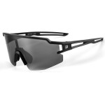 Rockbros Okulary rowerowe Rockbros polaryzacyjne z ochroną UV i wkładką korekcyjną 14120008006 szare szkła - czarne