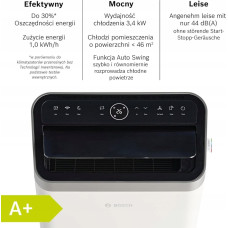 Bosch Mobile Air Conditioner | Cool 5000 | Suitable for rooms up to 46 m³ | White/Black
