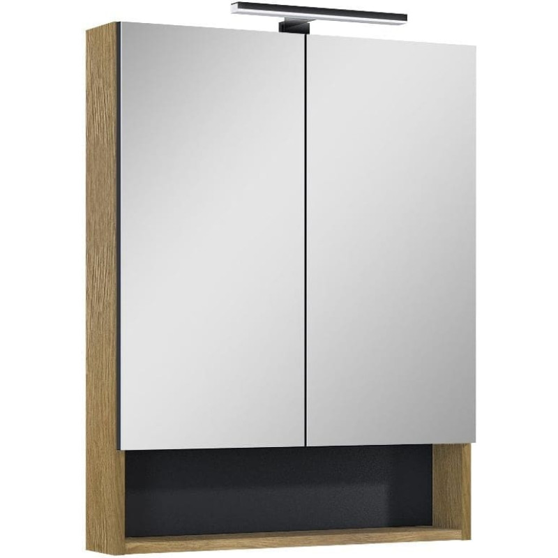 Vento CAB MIRROR DECO 60 HAMILTON OAK LIGHT