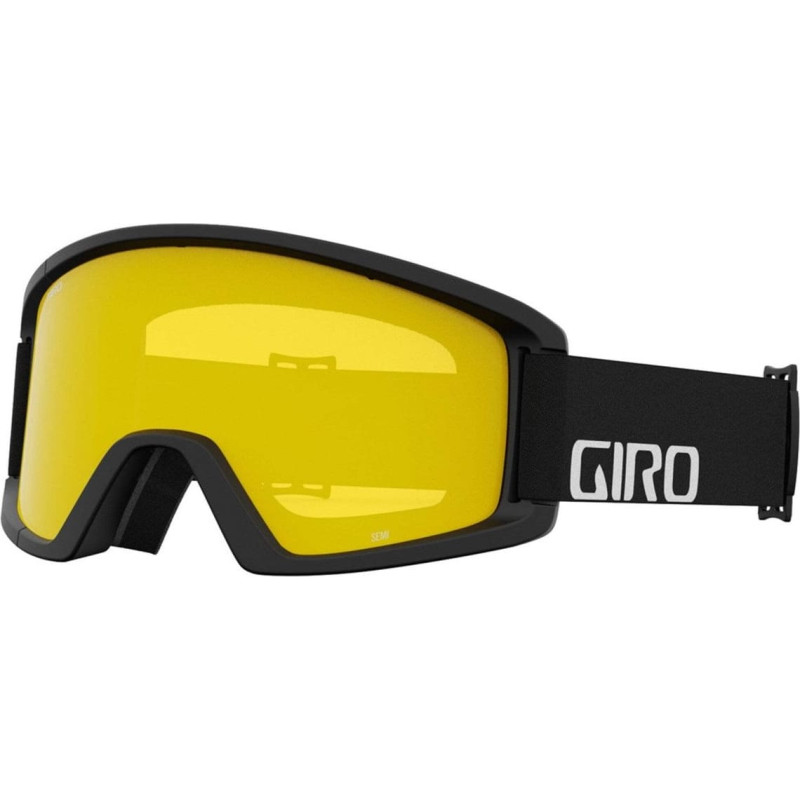 Giro Gogle zimowe GIRO SEMI BLACK WORDMARK (Szyba lustrzana kolorowa AMBER SCARLET 19-42% S2 + Szyba kolorowa YELLOW 84% S0) (NEW 2023/2024)