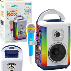Leantoys Zestaw Muzyczny Sound Box Mikrofon Głośnik Bluetooth MP3 Nagrywanie LED