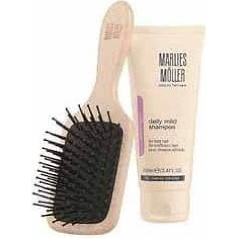 Marlies Mller Set Marlies Moller: Marine Moisture, Scalp Brush + Daily Mild, Silicone Free, Hair Shampoo, Deep Cleansing, 100 ml Unisex