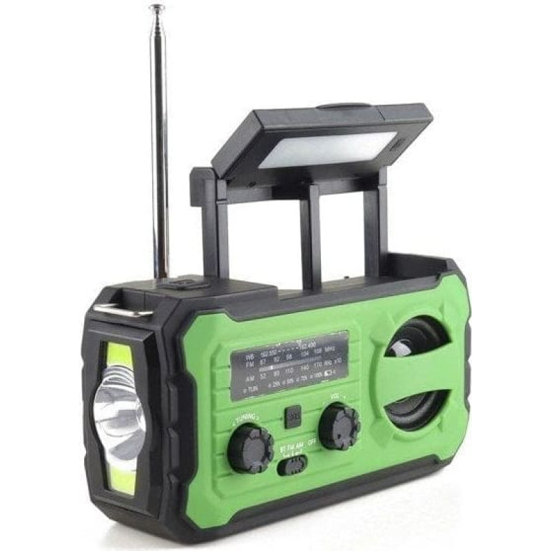 Mentor PRISTAR radio FM z latarką 4000 mAh YX328 zielone